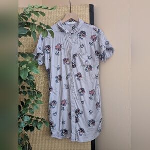 ⬇️ Vans Floral Print Button Up Dress ⬇️